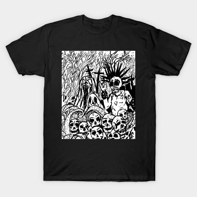 Night of Mayhem Death Metal, Black Metal, Grindcore Illustration T-Shirt by LunaElizabeth